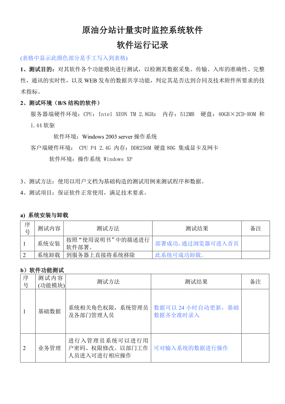 软件运行测试记录_第1页