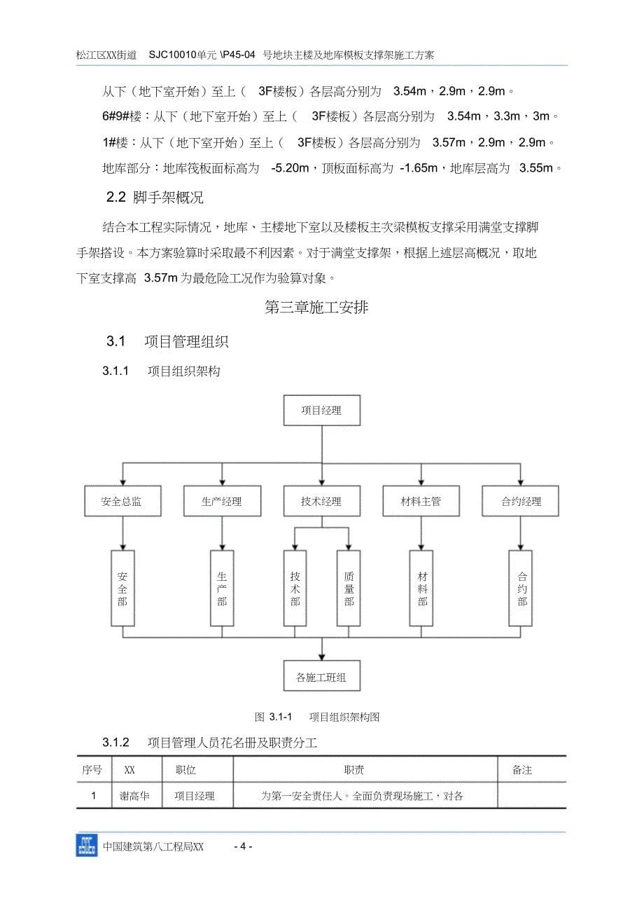 主楼及地库模板支撑架施工方案_第5页