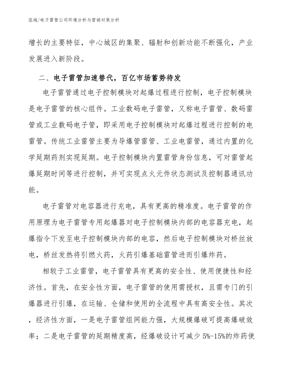 电子雷管公司环境分析与营销对策分析【参考】_第3页