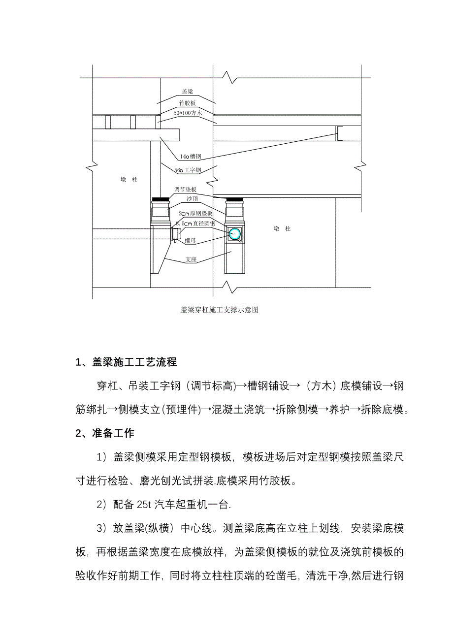 盖梁施工方案(穿杠)实用文档_第4页