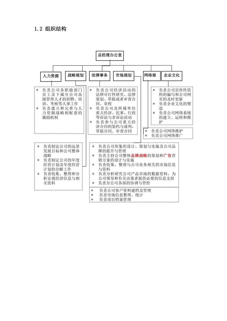 (最全)XXXX工程公司组织架构与职位说明_第5页