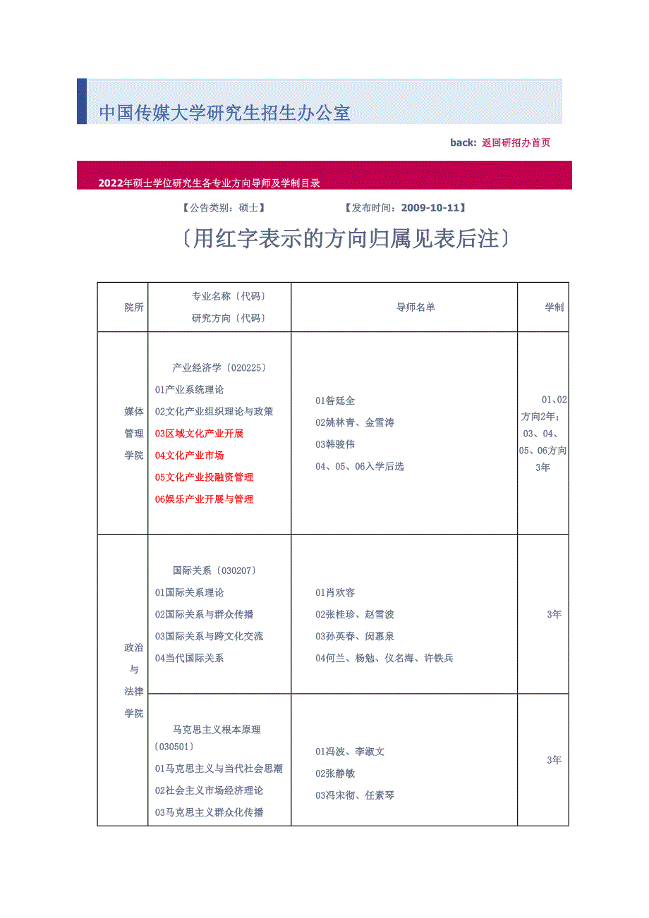 最新中国传媒大学研究生各方向及导师介绍_第2页