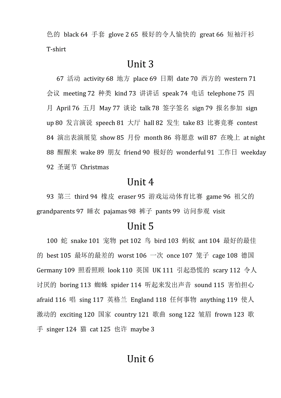 小学六年级下册英语单词表_第2页