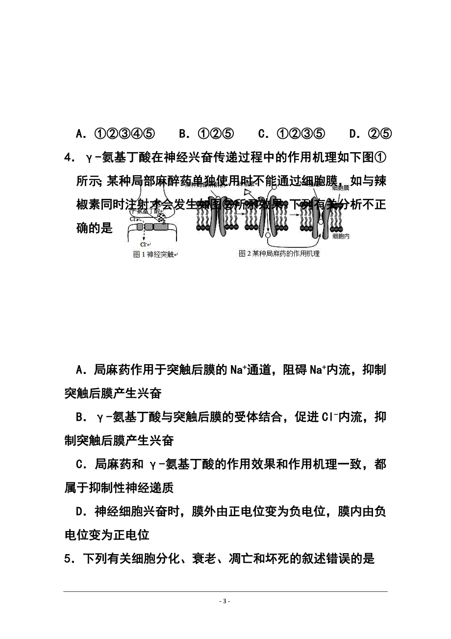 银川一中高三第二次模拟考试生物试题及答案_第3页