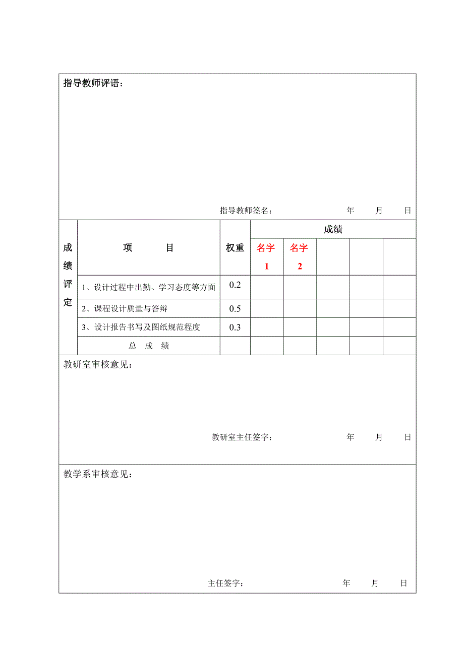 机械设计课程设计报告模板_第2页