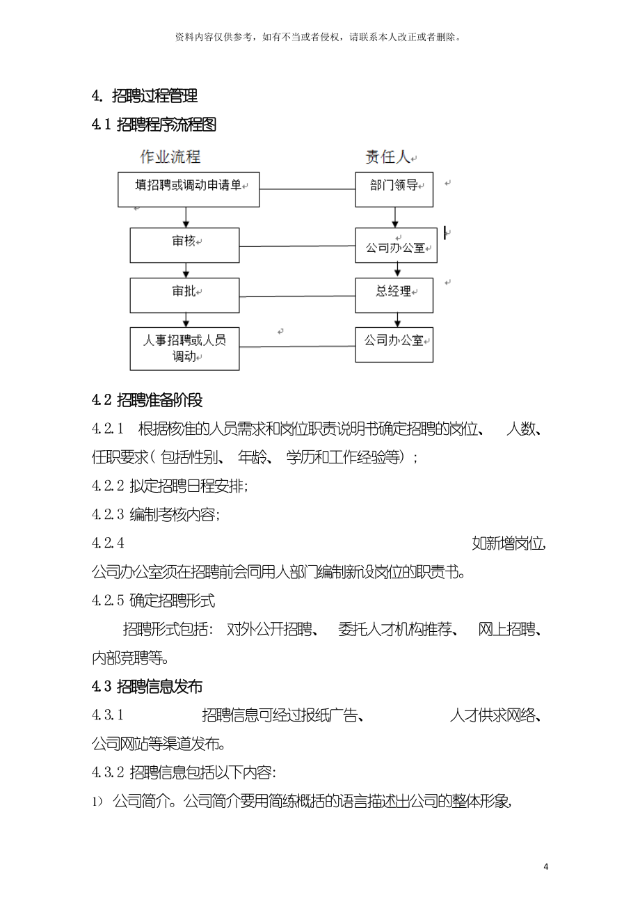 焦典公司行政人事管理制度模板_第4页