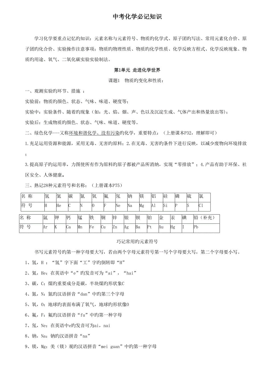 2022九年级上册化学知识点总结_第1页