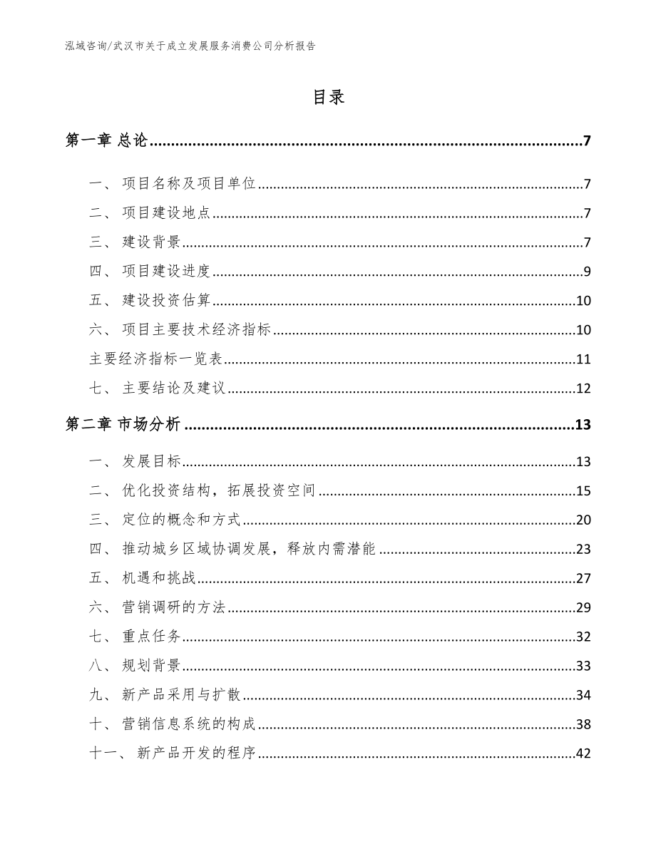 武汉市关于成立发展服务消费公司分析报告_第2页