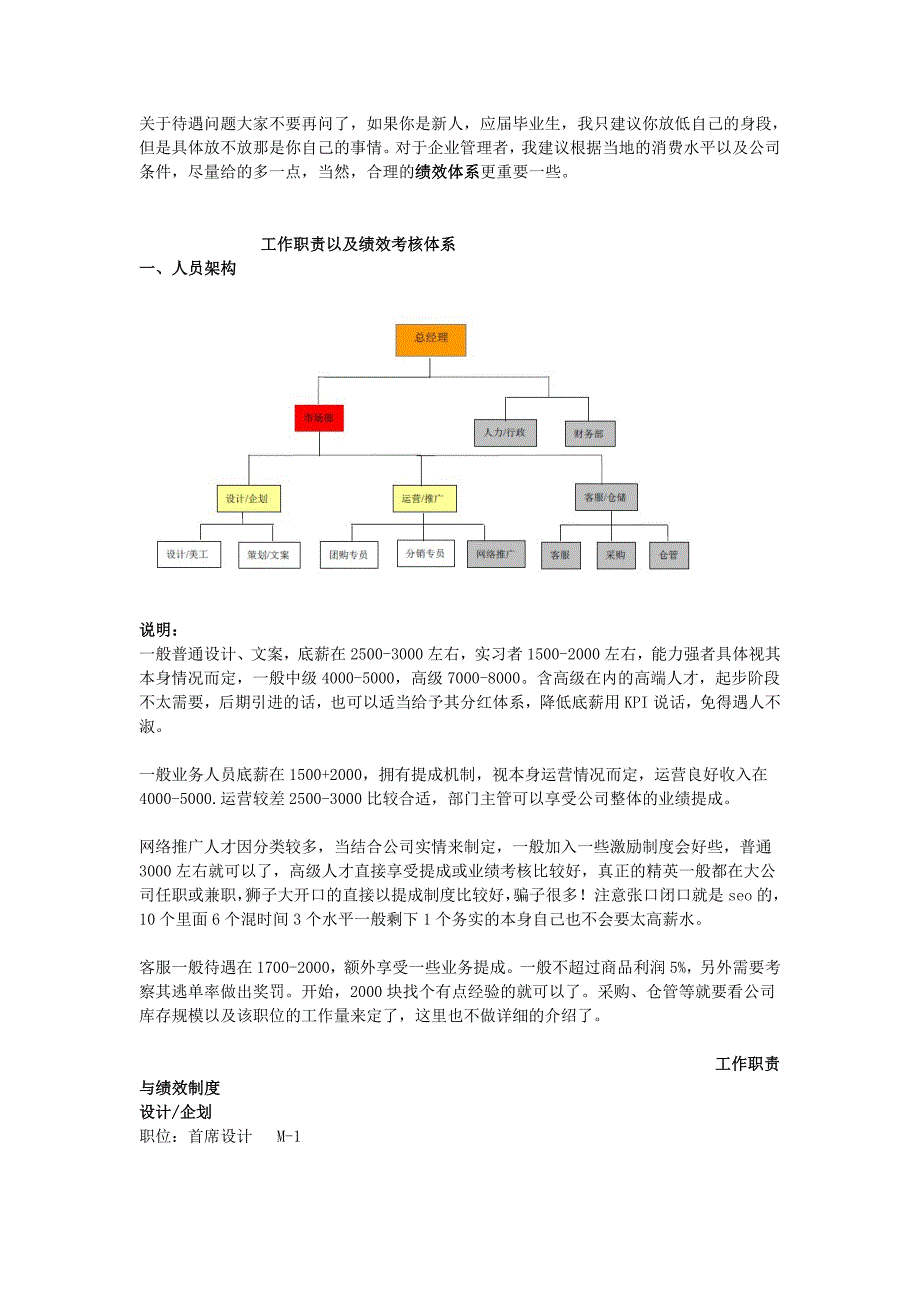 电商企业各岗位工作职责及绩效考核制度_第1页