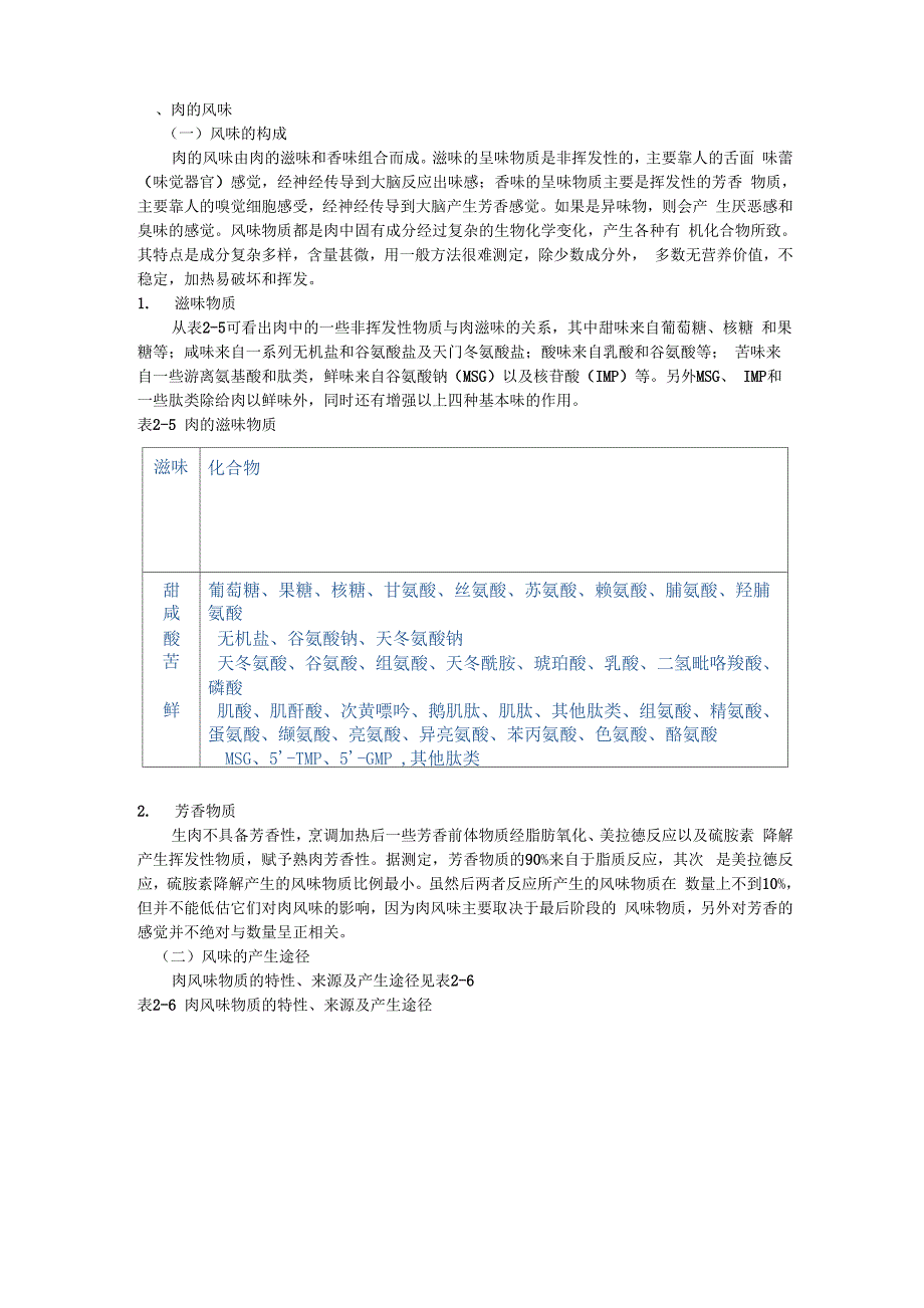 肉的风味物质概括_第1页