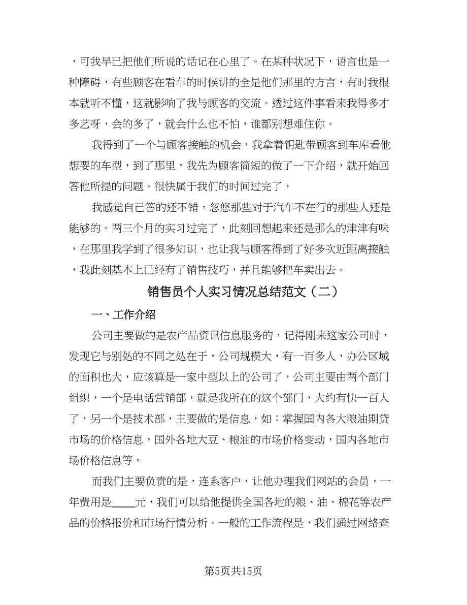 销售员个人实习情况总结范文（4篇）.doc_第5页