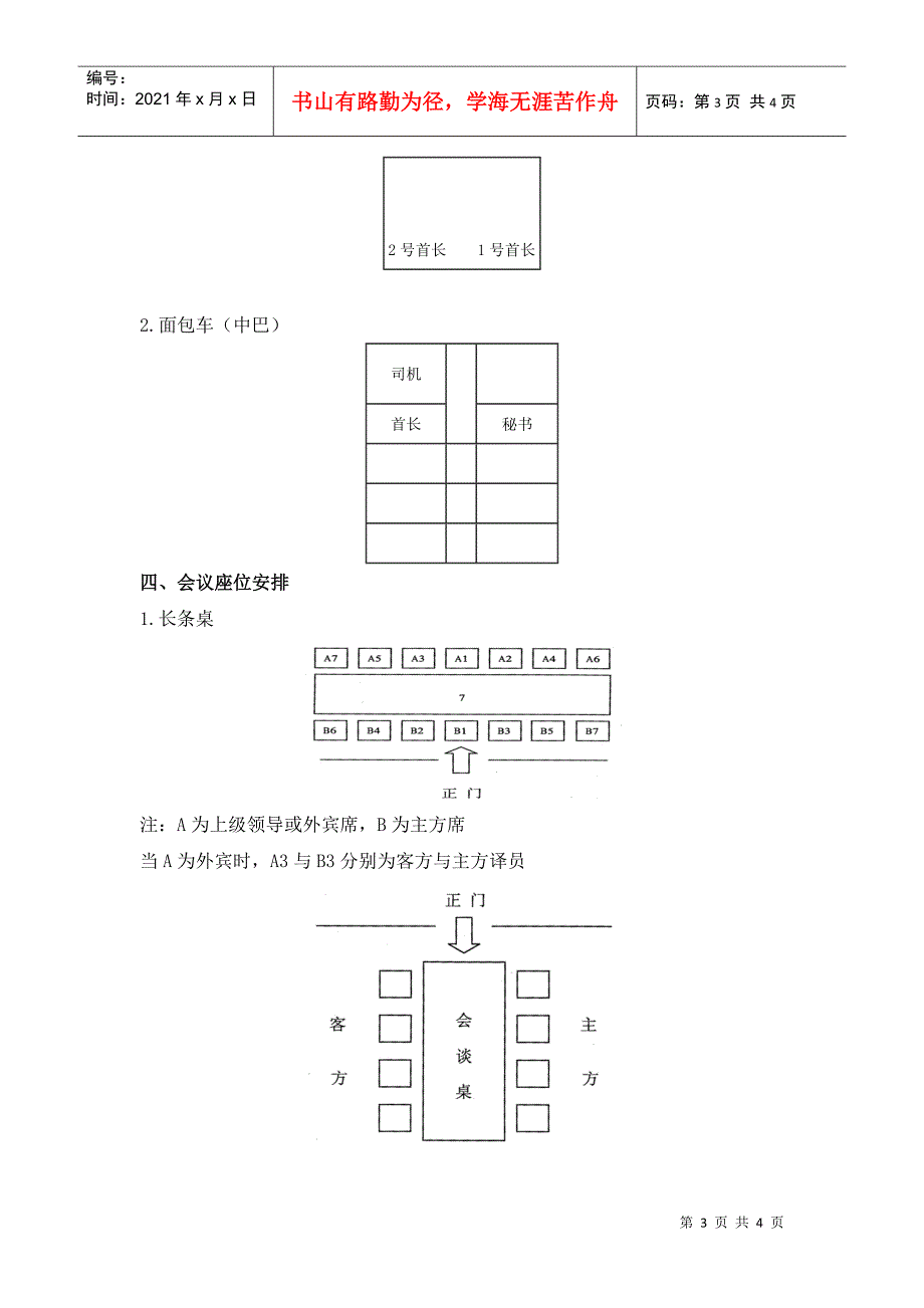 座位安排常识doc-会务及接待工作常识_第3页