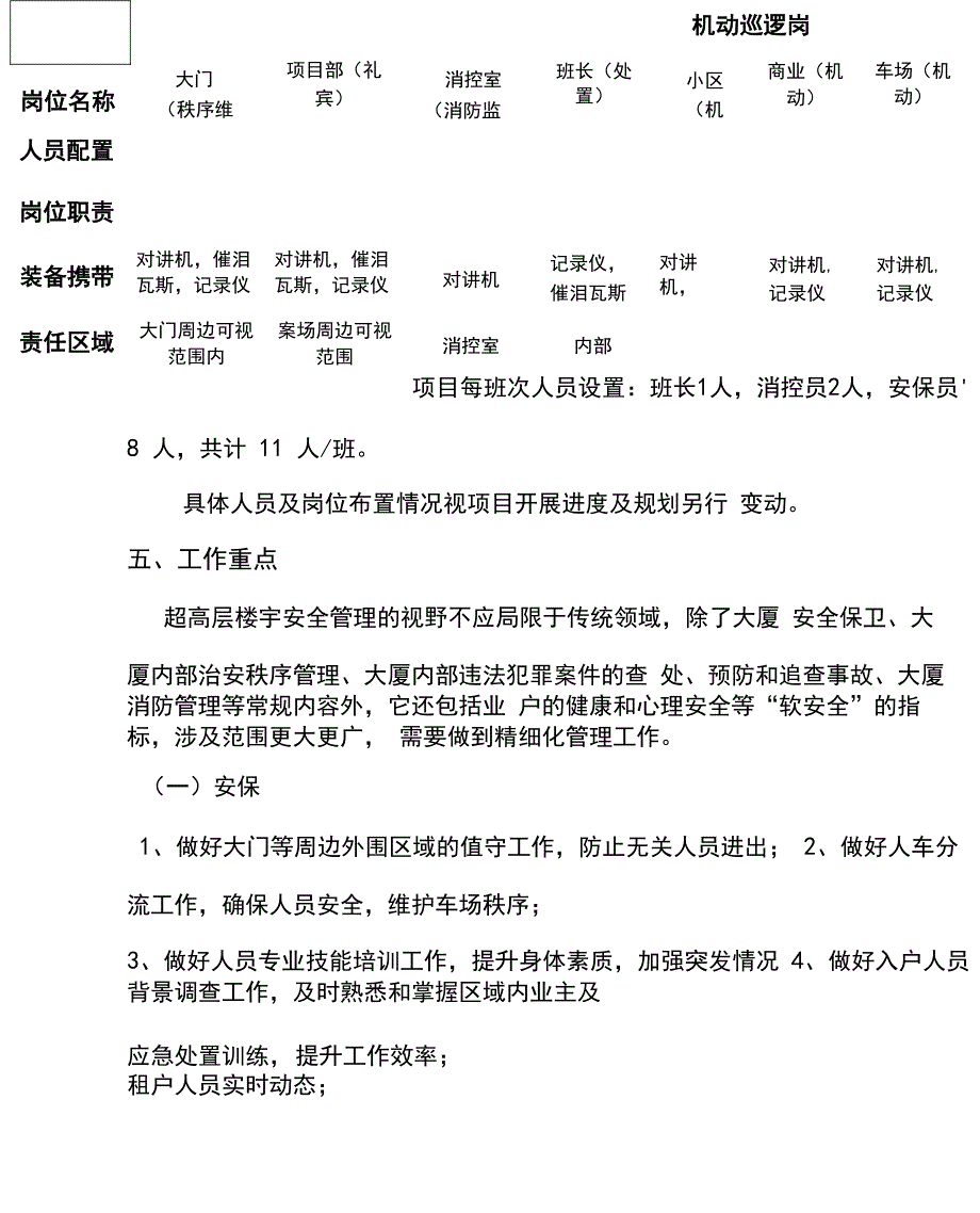 XX项目安全保卫管理及运营方案_第4页