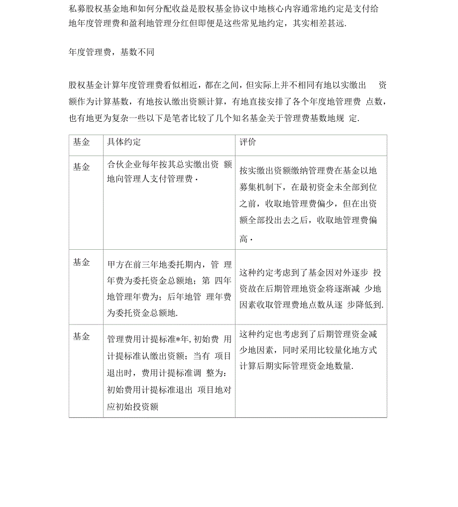 GP与LP收益分配的几种典型方式_第1页