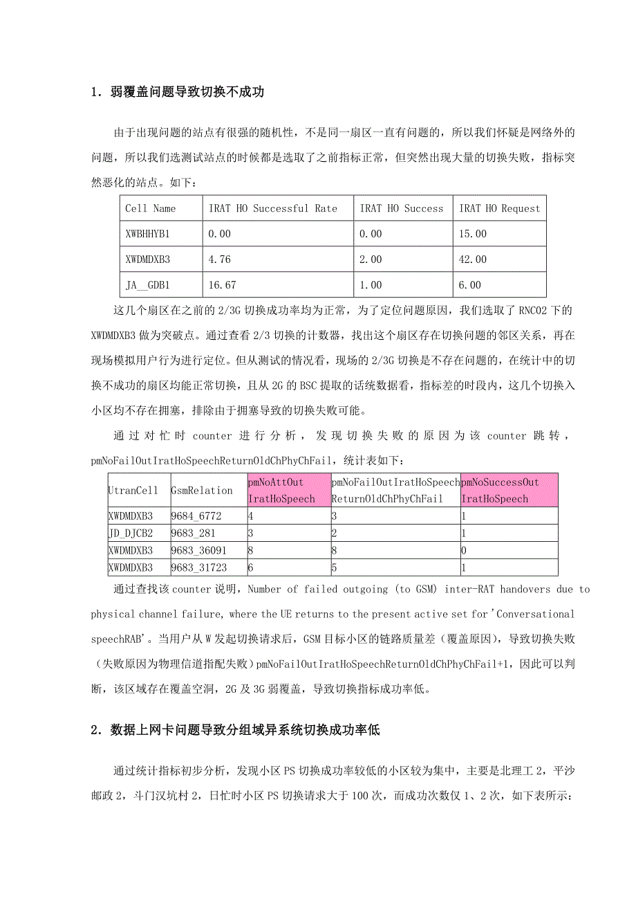 利用业务切换策略优化3G分组域异系统切换成功率_第2页