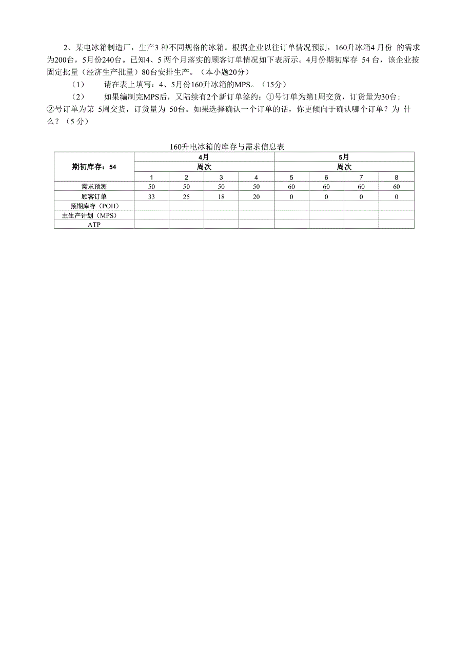 运营管理试卷A卷附答案_第4页