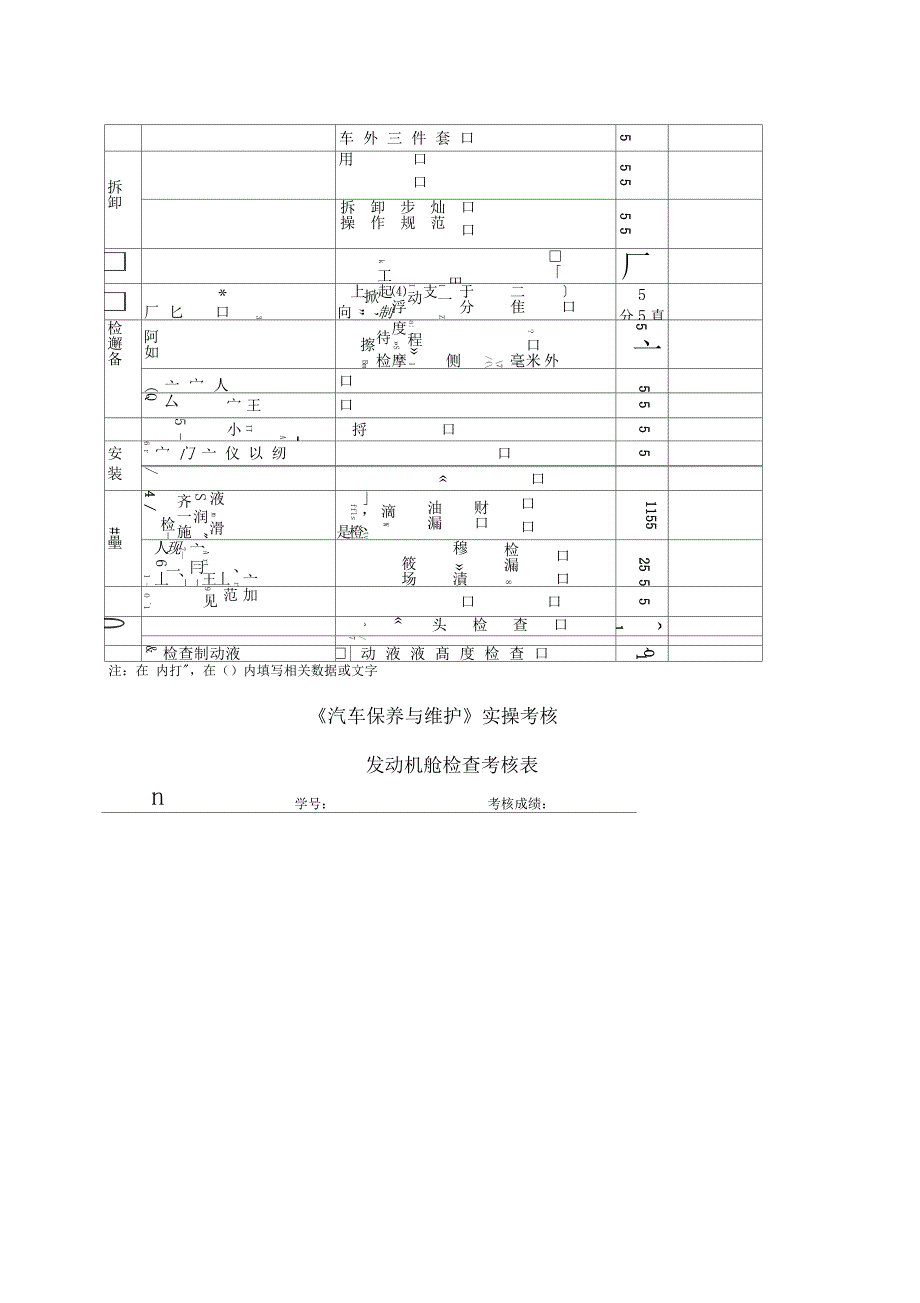 汽车保养与维护实操考核_第3页