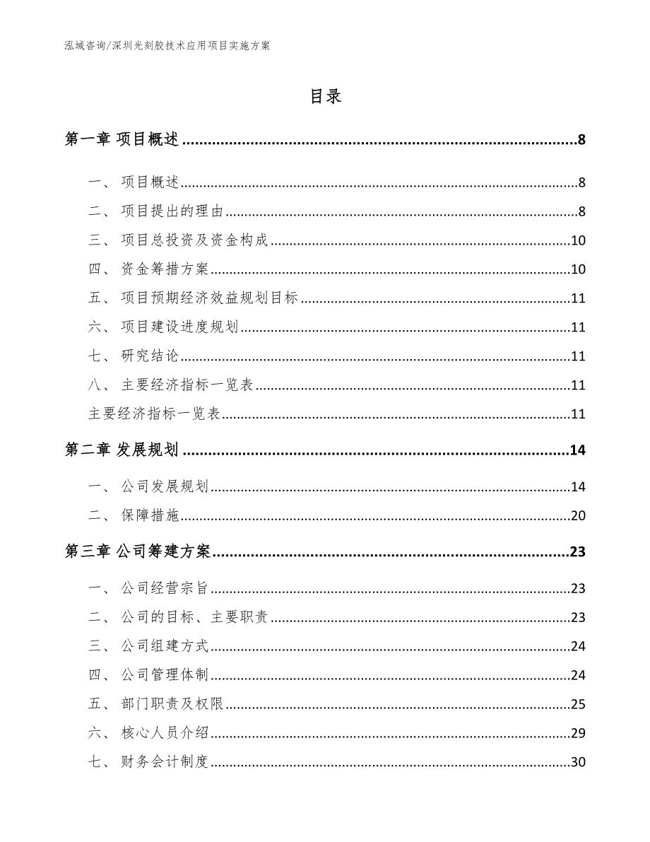 深圳光刻胶技术应用项目实施方案模板_第2页