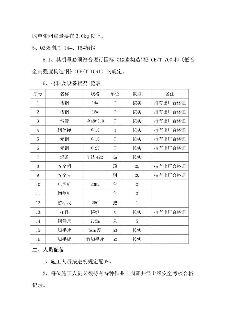 悬挑式脚手架专项综合施工专题方案_第5页