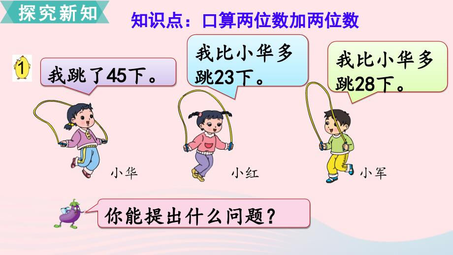 二年级数学下册第六单元两三位数的加法和减法第1课时两位数加两位数的口算教学课件苏教版_第3页