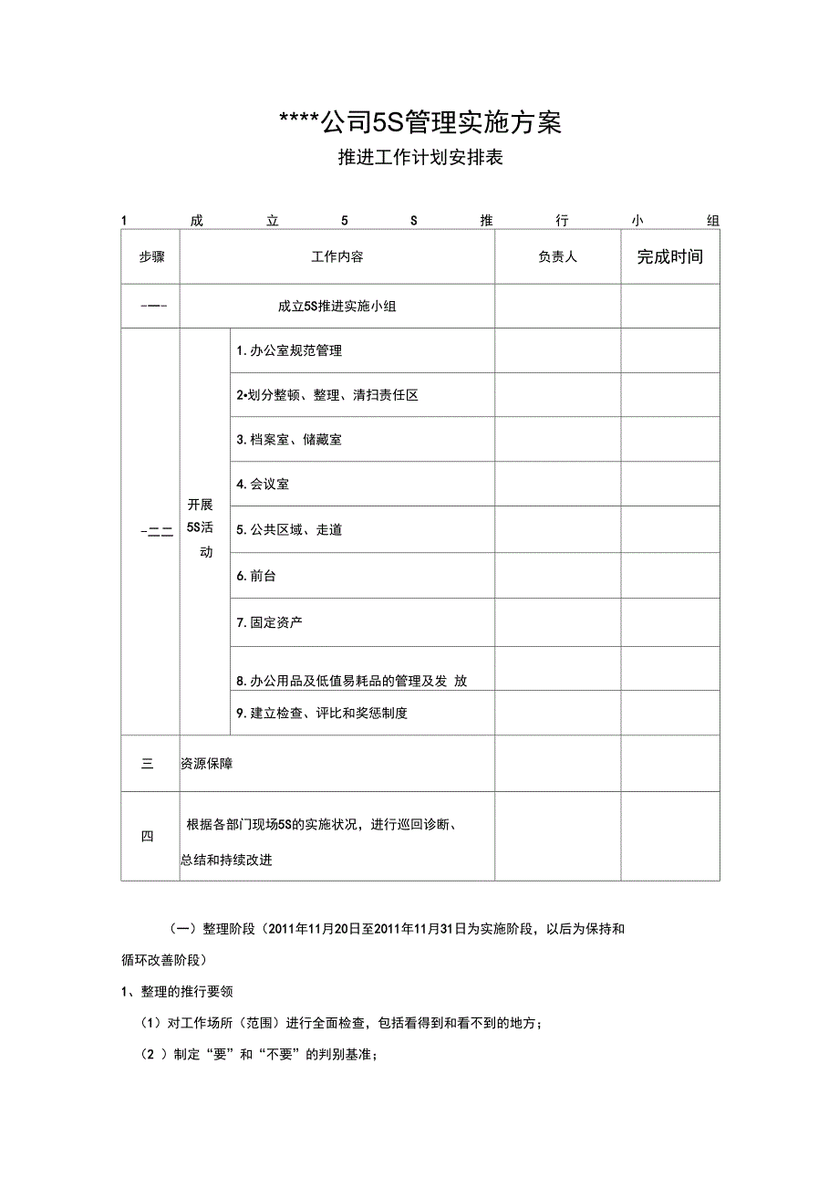 某公司5S管理实施方案_第1页