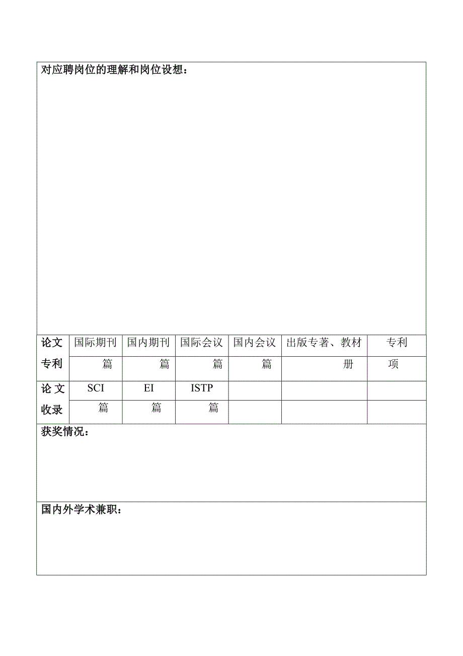 岗位竞聘申请表_第4页