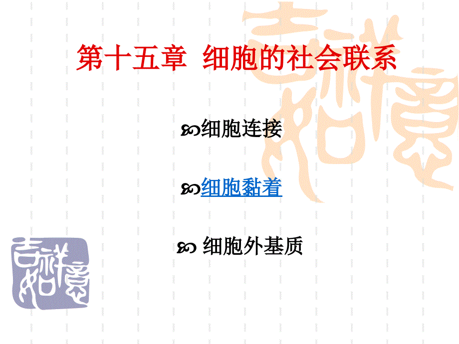 第十五章细胞的社会联系_第1页