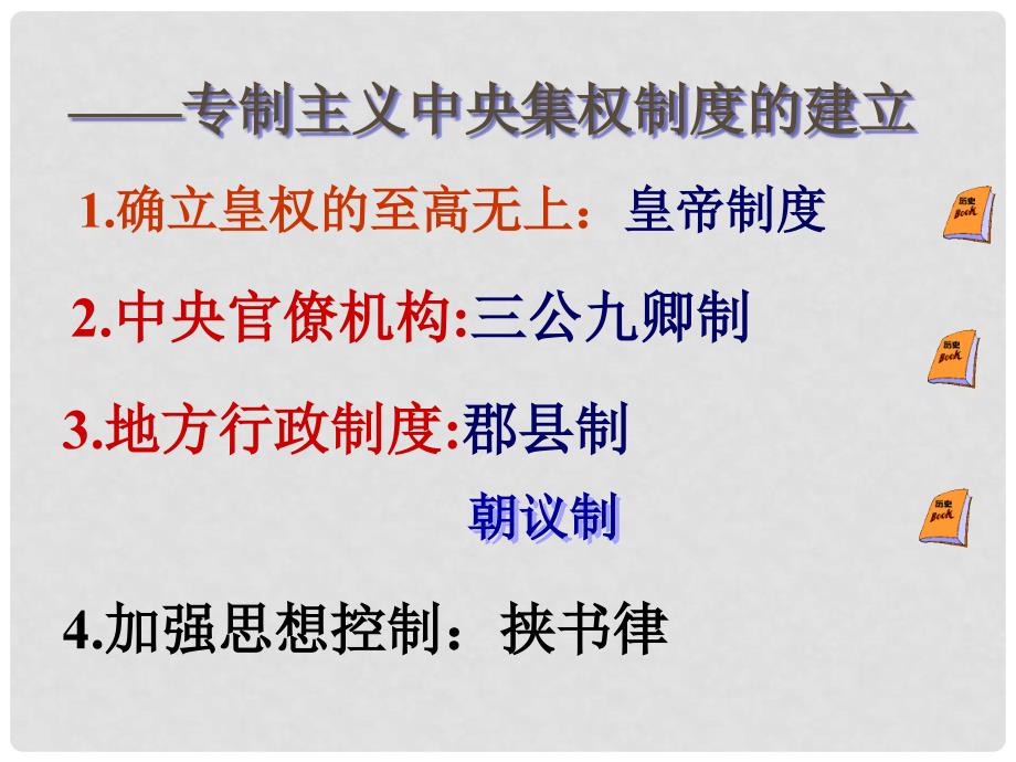 高中历史 1.2《第二节走向大一统的秦汉政治》279课件 人民版必修1_第4页