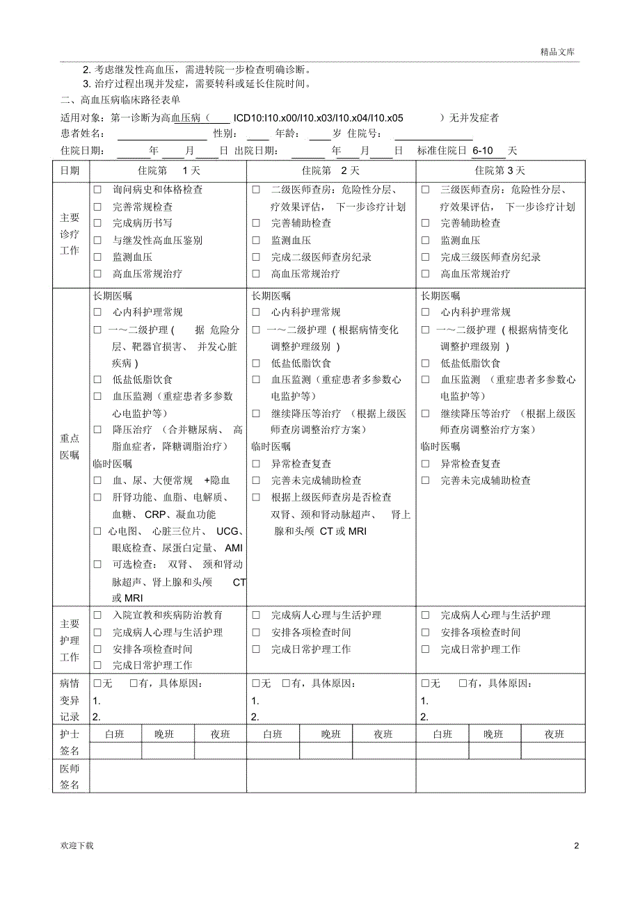 高血压临床路径_第2页