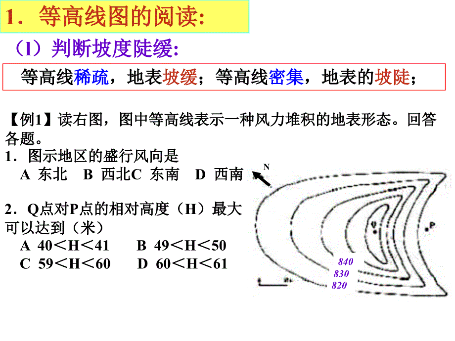 等高线等温线等压线等降水量线的判读课件_第3页