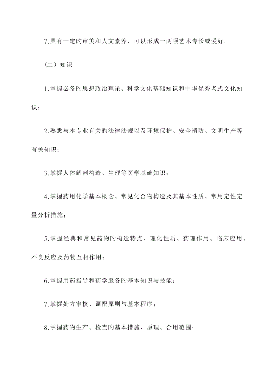 药学专业教学标准_第4页