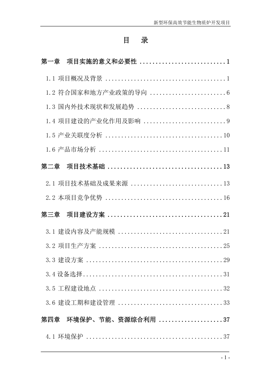 新型环保高效节能生物质炉开发项目可研报告安康孔令旗_第2页