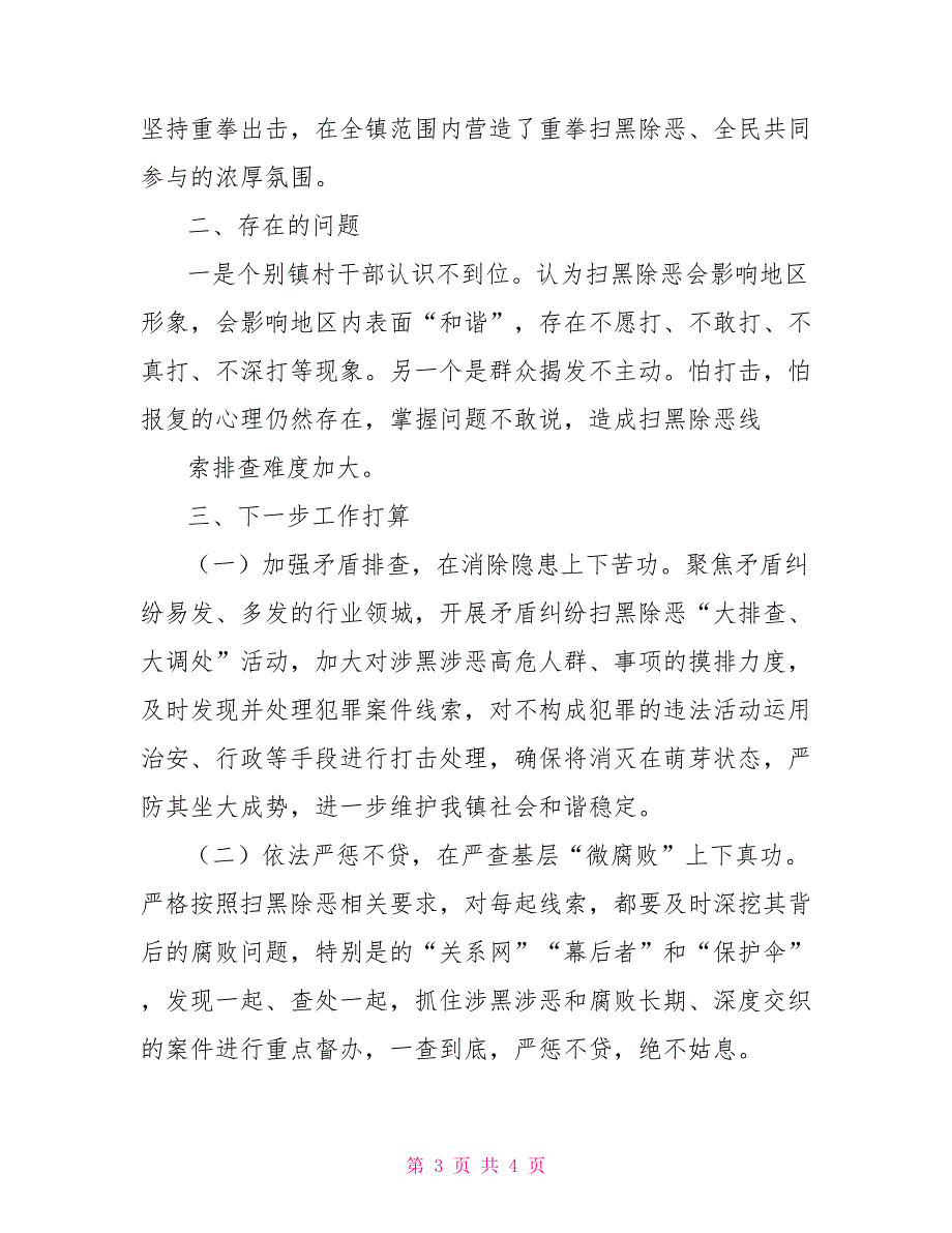 2022年乡镇扫黑除恶工作总结_第3页