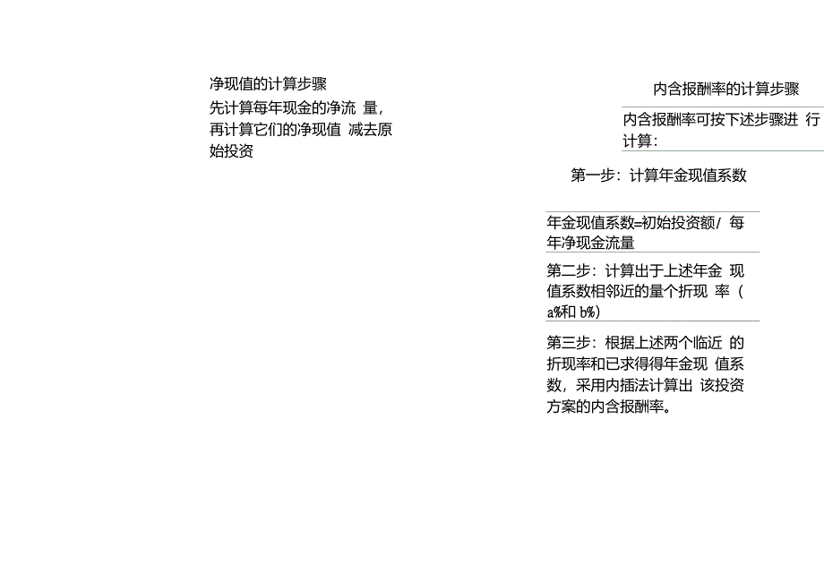 现值法、获利指数法和内含报酬率法的比较_第3页