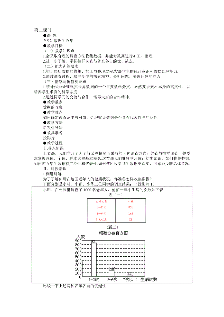 最新示范教案一5.2数据的收集名师精心制作教学资料_第1页