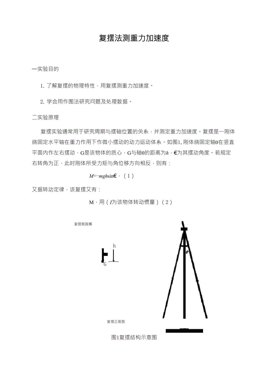 复摆法测重力加速度_第1页