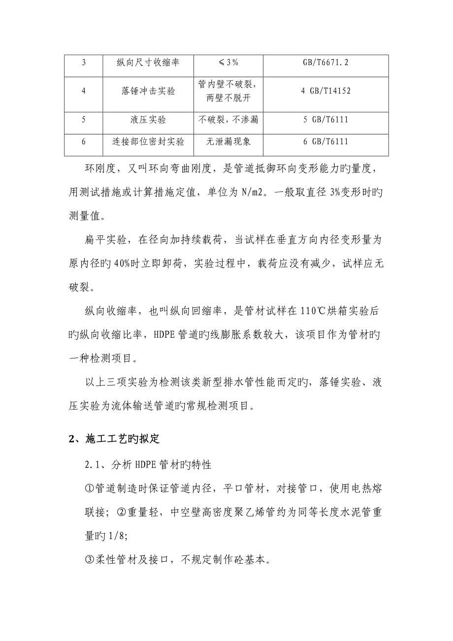 高密度聚乙烯双壁波纹管安装综合施工专题方案_第5页