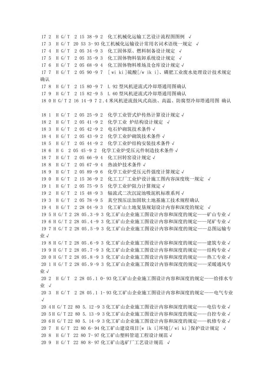 化工设计标准清单_第5页