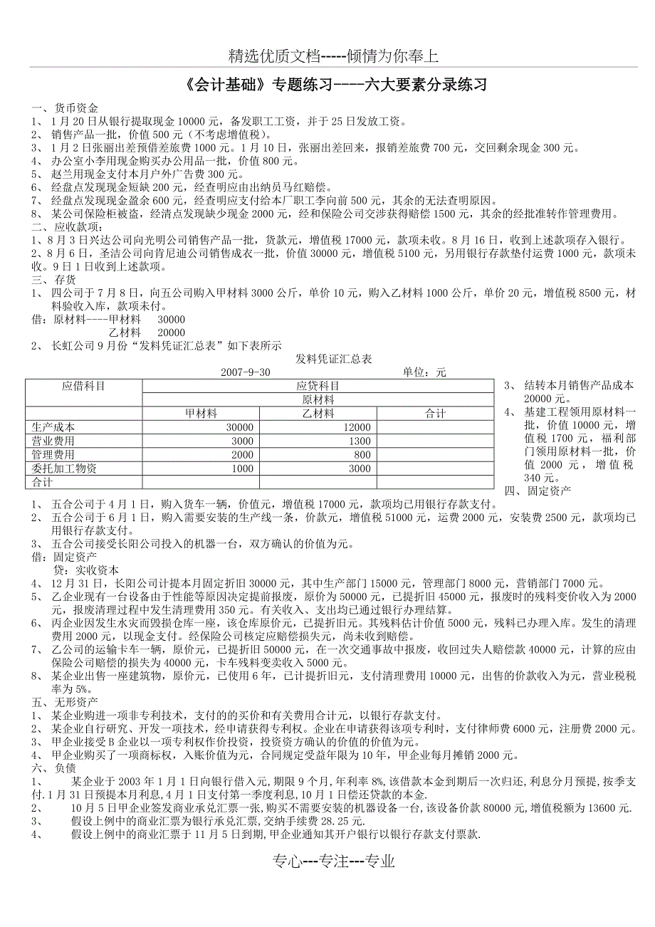 会计分录练习_第1页