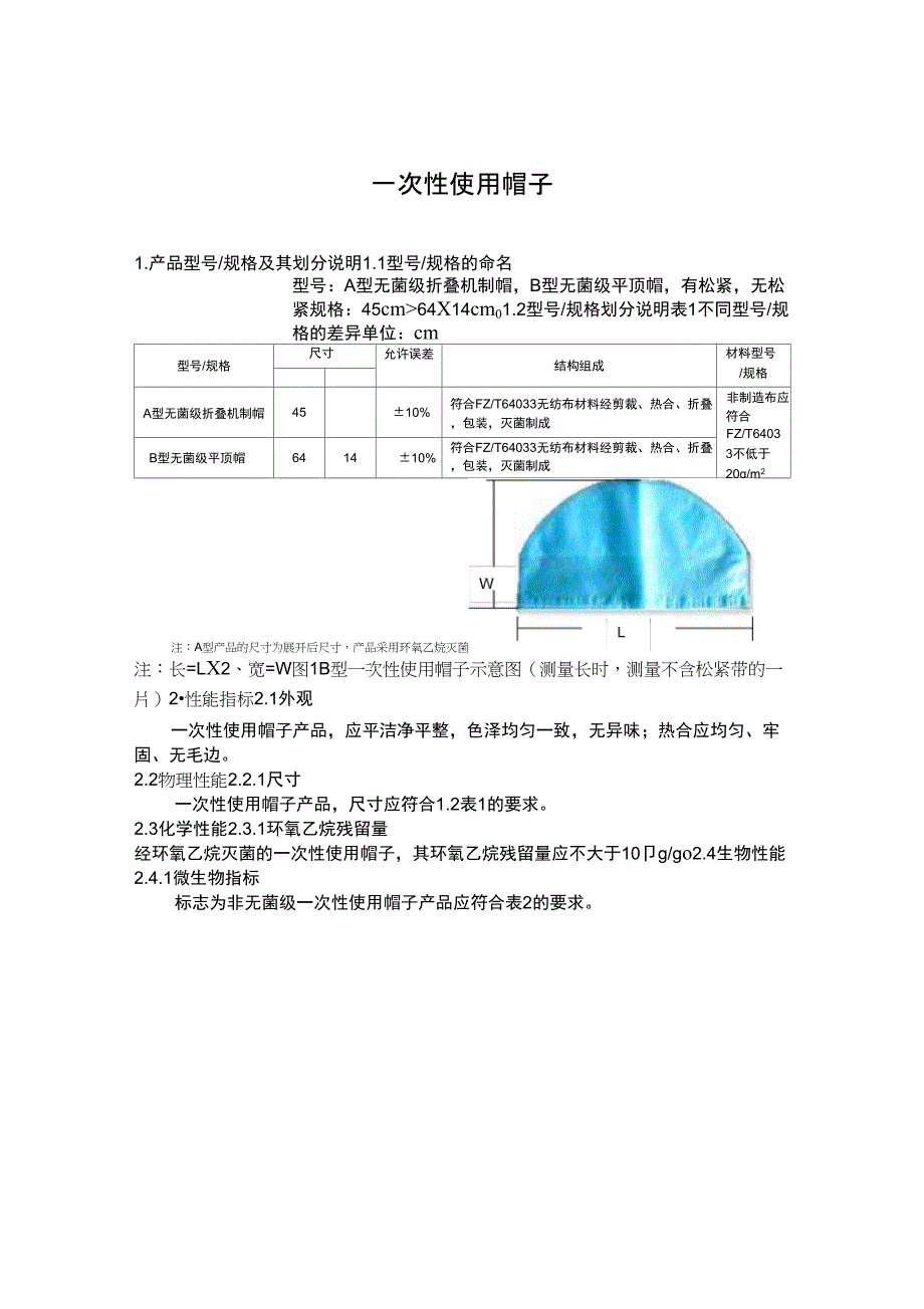 一次性使用帽子_第1页