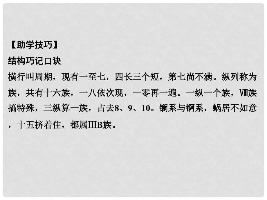 高考化学一轮总复习 专题六 元素周期律和元素周期表课件_第5页