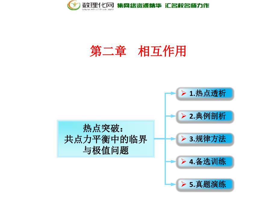 第2章 第4节课时4 力的合成与分解：共点力平衡中的临界与极值问题物理高三一轮总复习课件鲁教版_第1页