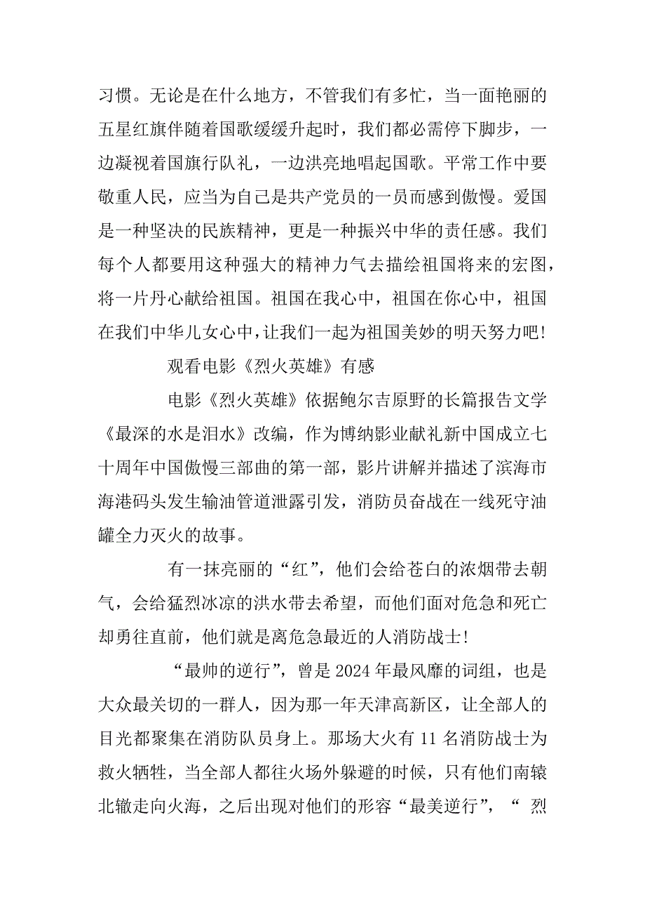 2024年《烈火英雄》观后感5篇：每一种平凡都能书写崇高_第2页