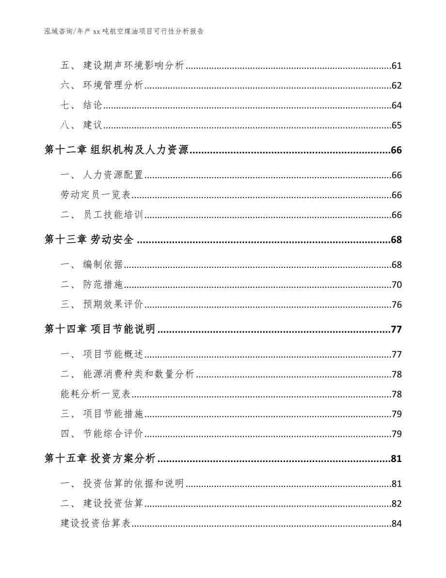 年产xx吨航空煤油项目可行性分析报告模板范文_第5页