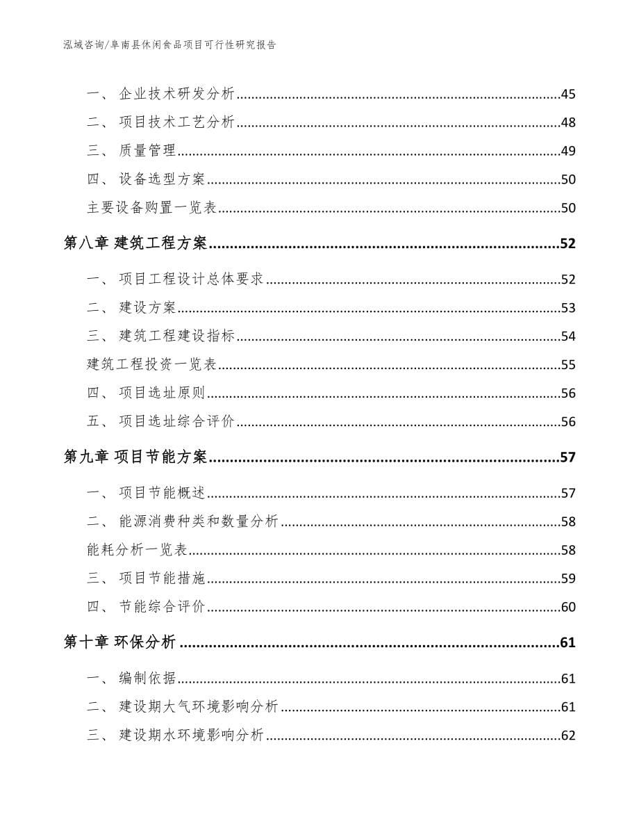 阜南县休闲食品项目可行性研究报告范文_第5页