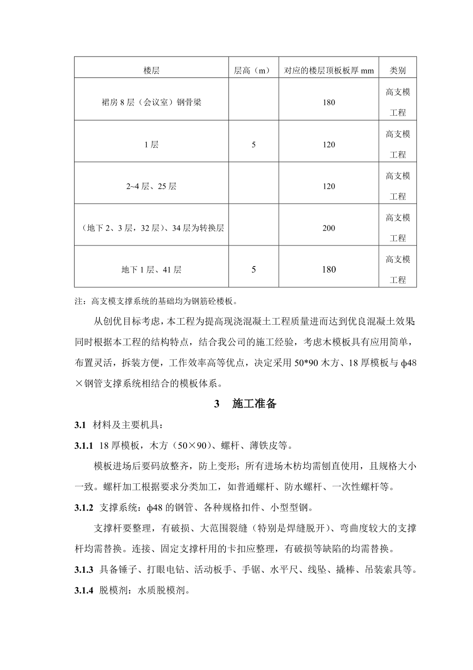 深圳某综合楼高支模工程施工方案（木模板 计算书）_第4页