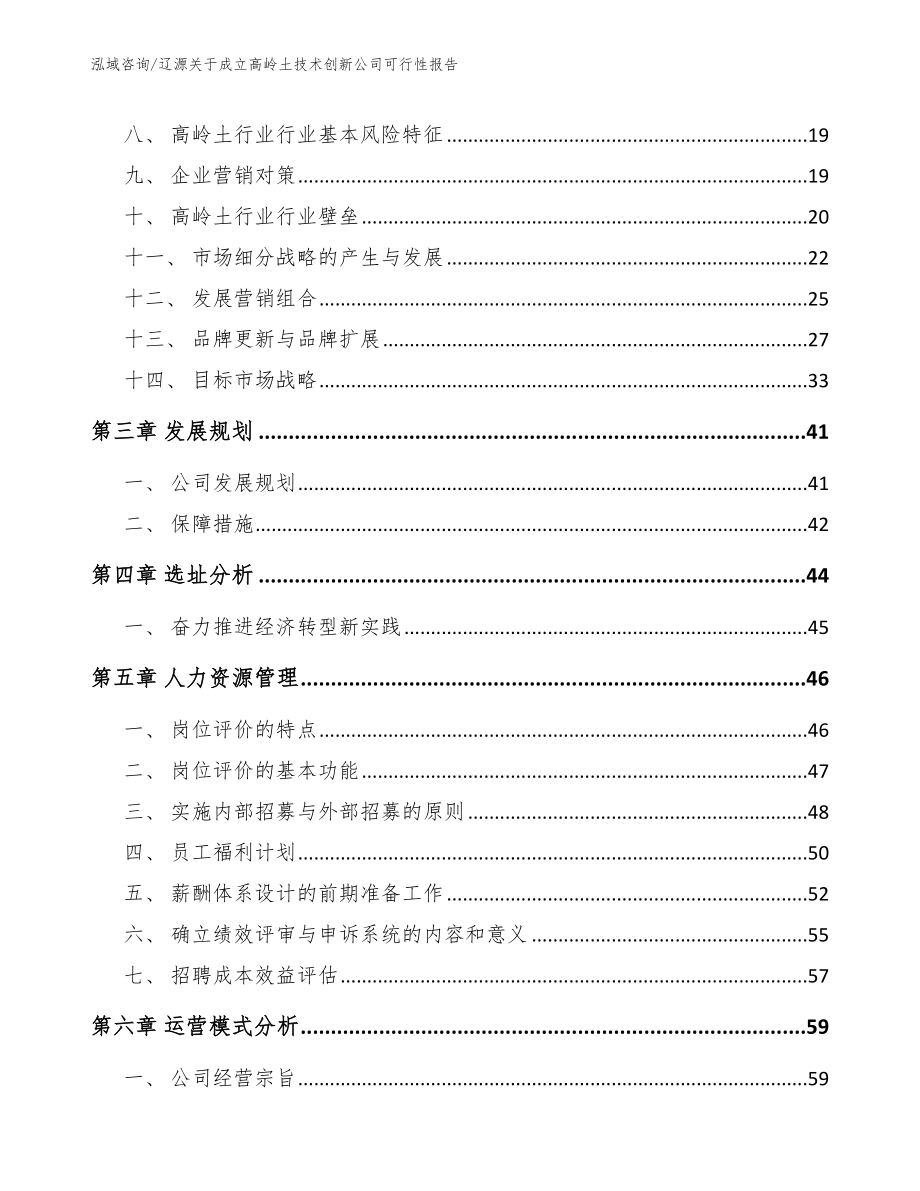 辽源关于成立高岭土技术创新公司可行性报告（参考模板）_第3页