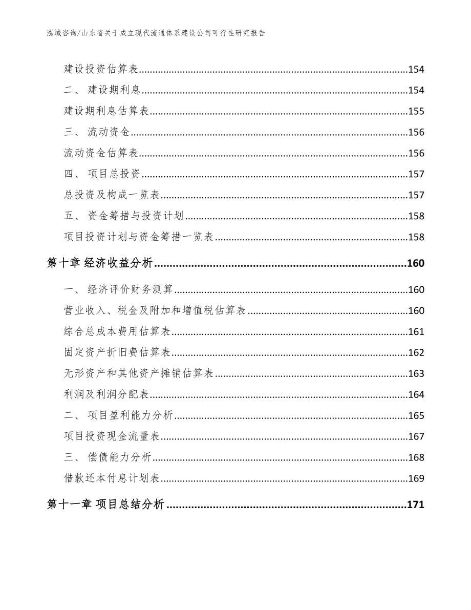 山东省关于成立现代流通体系建设公司可行性研究报告范文参考_第5页