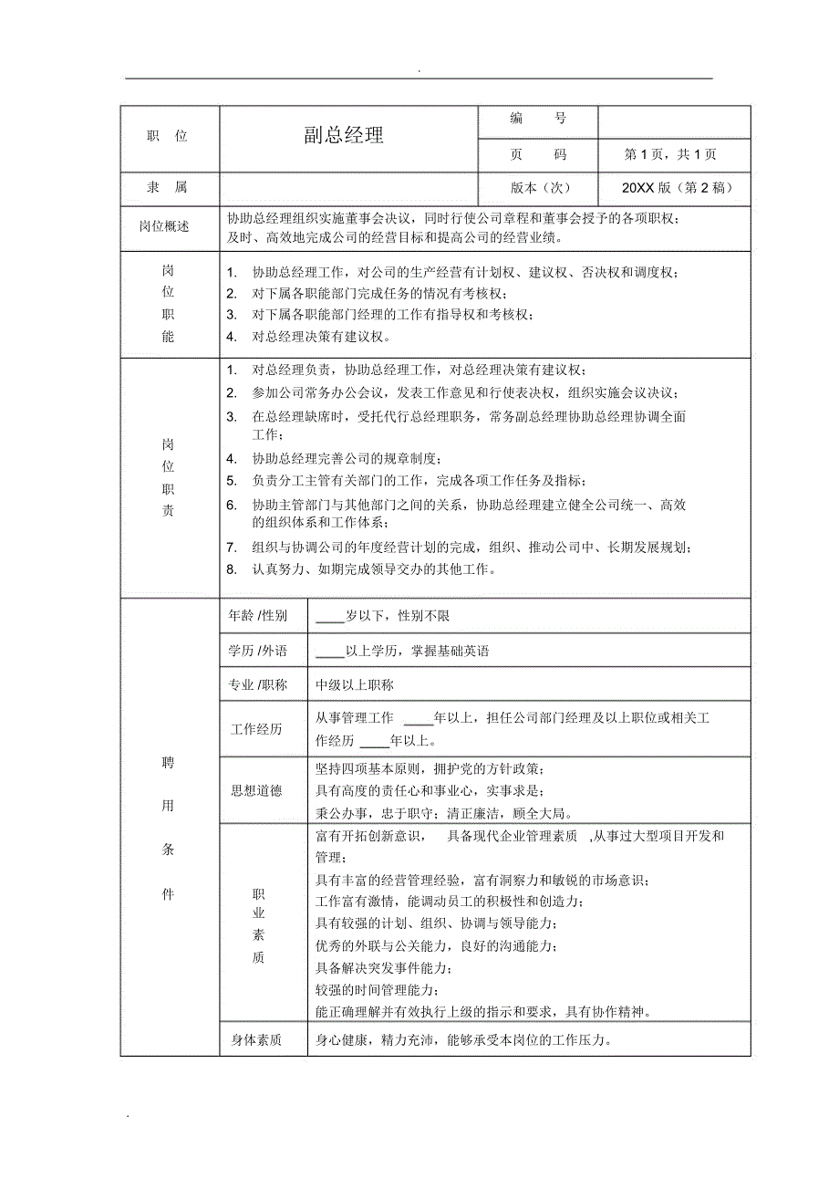 某建筑工程公司员工岗位职责说明书_第4页