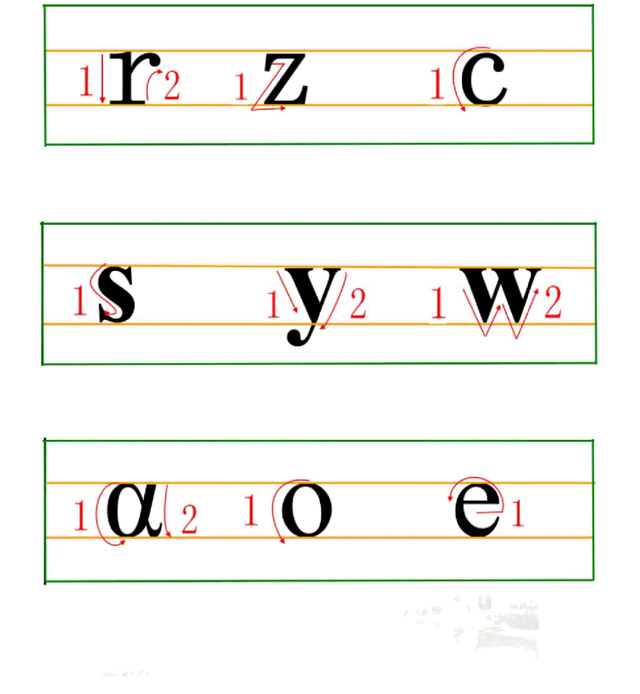 汉语拼音书写格式及笔顺._第4页